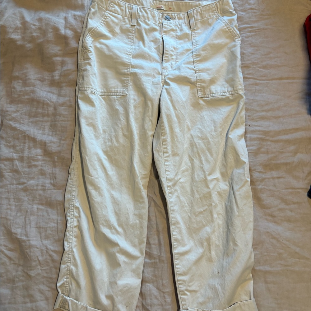 Levi's Women's Cream Wide Leg Pants